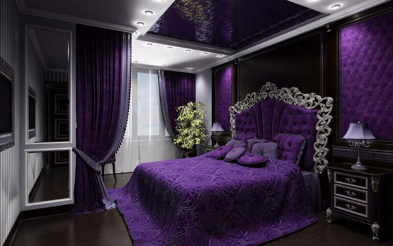 Спальня В Фиолетовых Тонах
